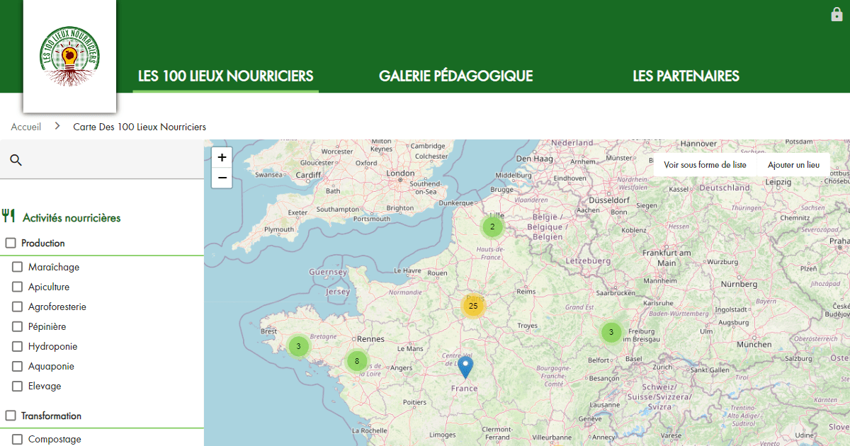 Les 100 lieux nourriciers